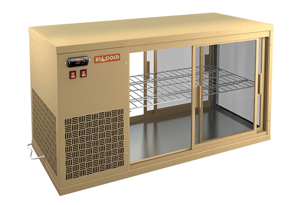 Витрина холодильная HICOLD VRL T 1300 L Beige