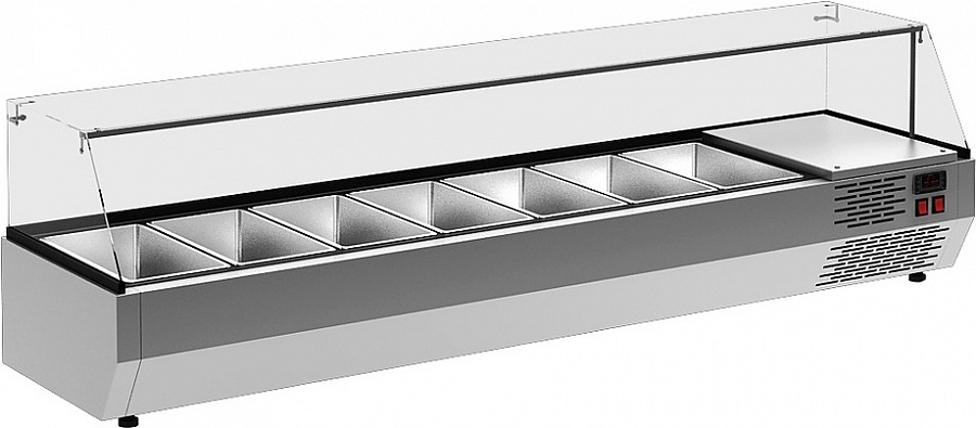 Витрина холодильная Carboma A40 SM 1,6-G 0430 (VT3v-G) (7 GN 1/3)